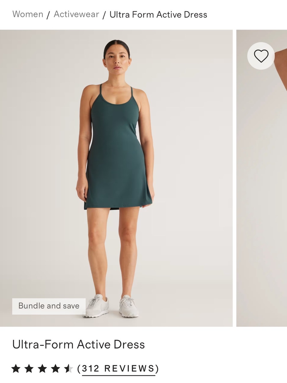 Quince Ultra-Form Active Dress — Forest Green